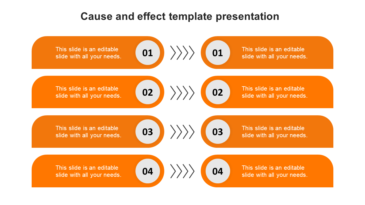 cause and effect template presentation-orange